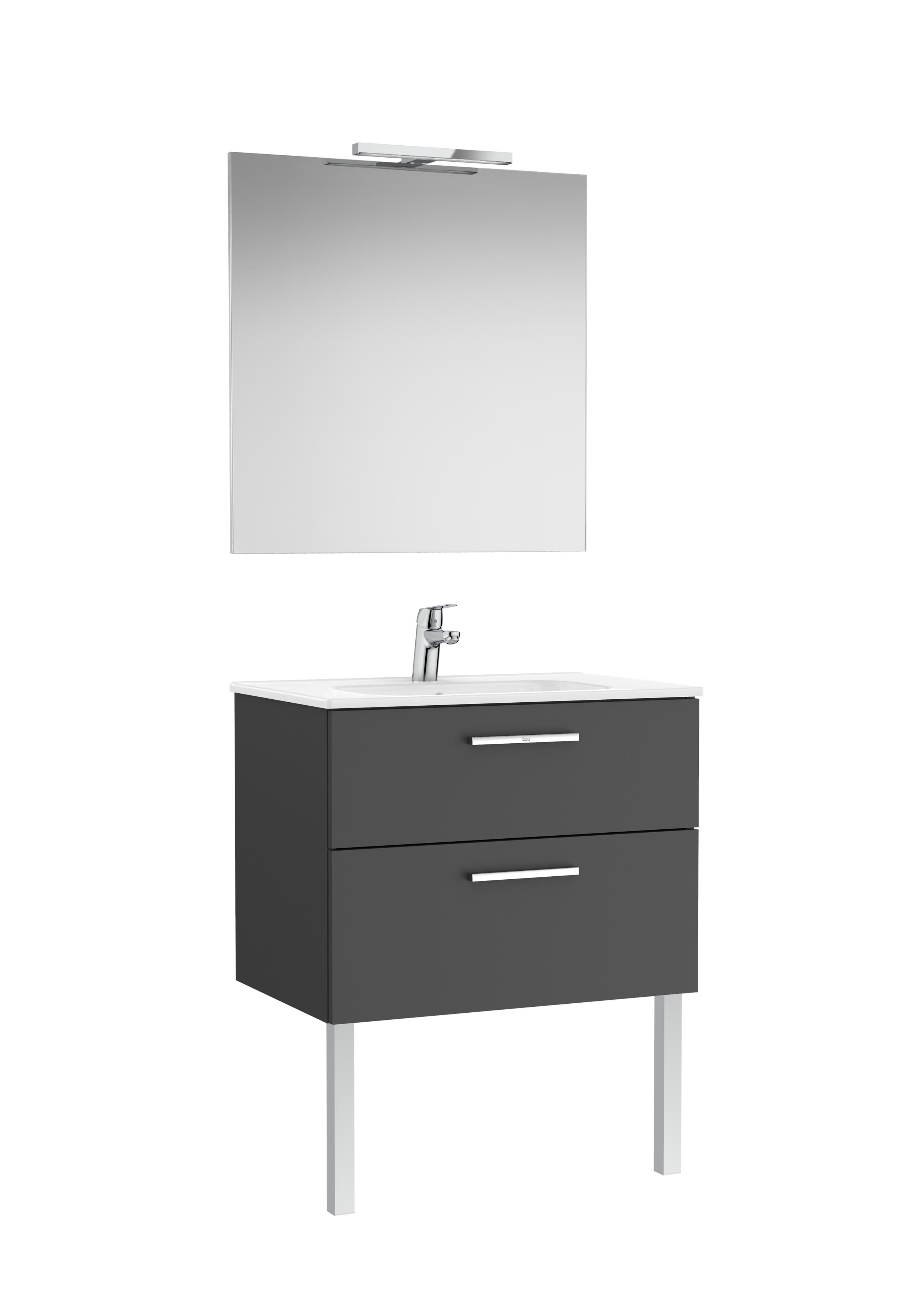 Movéis com lavatório Cinzento antracite Victoria Basic A851603153 Roca