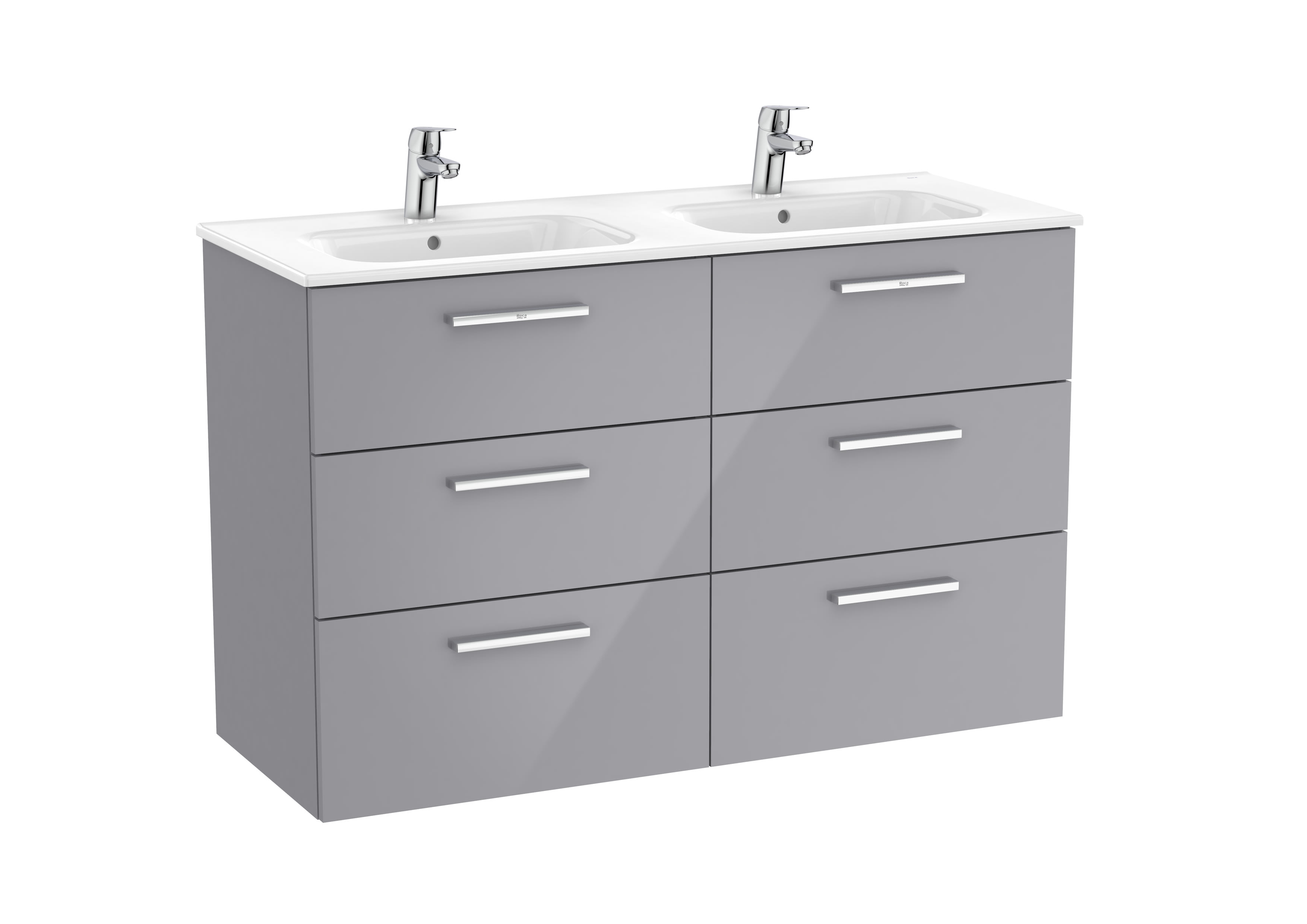 Movéis com lavatório Glossy Grey Victoria A851601516 Roca