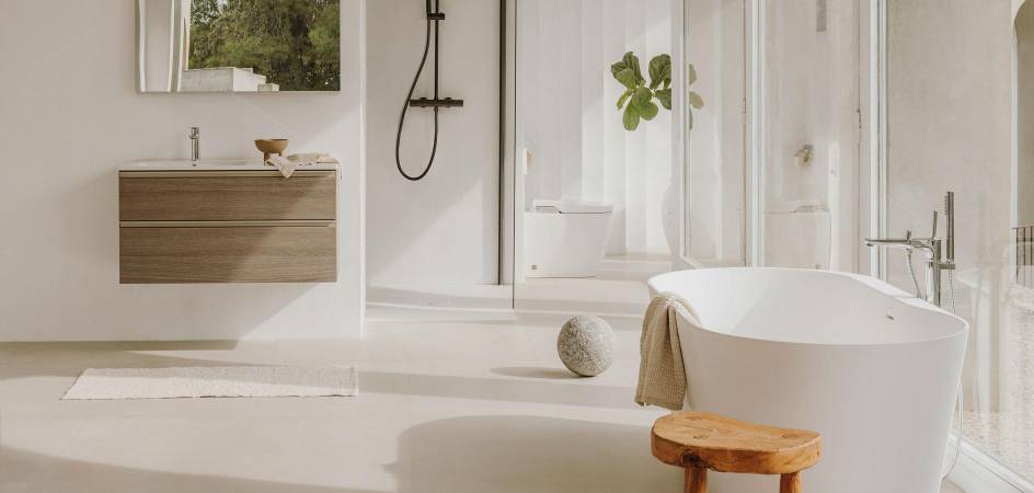 As formas curvas permitem-lhe transformar a sua casa de banho num oásis de tranquilidade