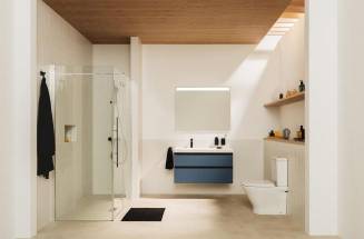 Os móveis para casa de banho com lavatório integrado fazem parte da tendência atual